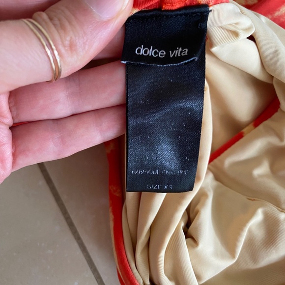 Dolce Vita Women's T-Back One Piece Swimsuit Size XS Cayenne Orange RRP $120 - Picture 11 of 12